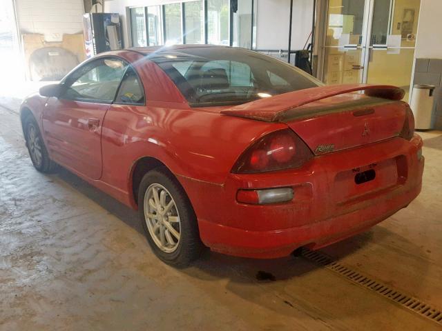 4A3AC44G0YE162250 - 2000 MITSUBISHI ECLIPSE GS RED photo 3