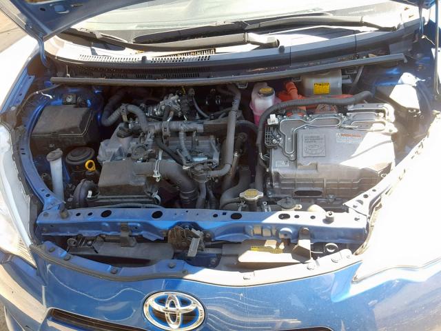 JTDKDTB38D1050747 - 2013 TOYOTA PRIUS C BLUE photo 7