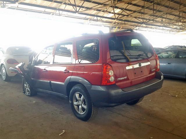 4F2CZ04105KM45601 - 2005 MAZDA TRIBUTE S BURGUNDY photo 3