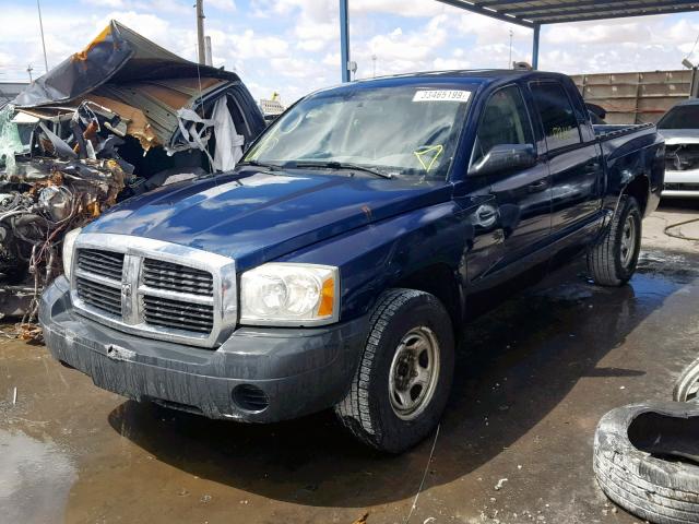 1D7HW28K15S332341 - 2005 DODGE DAKOTA QUA BLUE photo 2