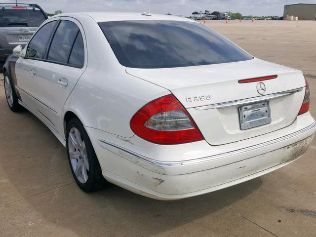 WDBUF56X67B012121 - 2007 MERCEDES-BENZ E 350 WHITE photo 3