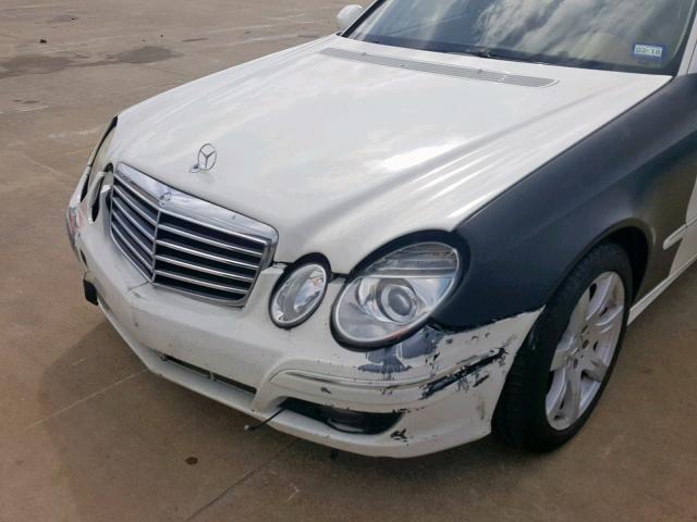 WDBUF56X67B012121 - 2007 MERCEDES-BENZ E 350 WHITE photo 9