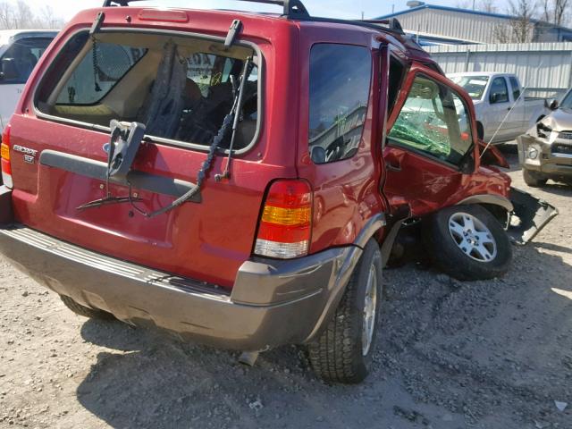 1FMYU93144KB18817 - 2004 FORD ESCAPE XLT BURGUNDY photo 4