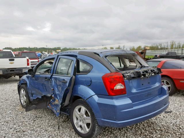 1B3HB48B27D154319 - 2007 DODGE CALIBER SX BLUE photo 3