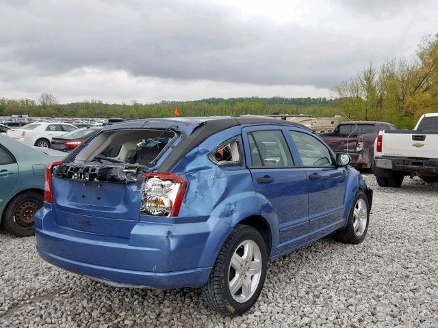 1B3HB48B27D154319 - 2007 DODGE CALIBER SX BLUE photo 4