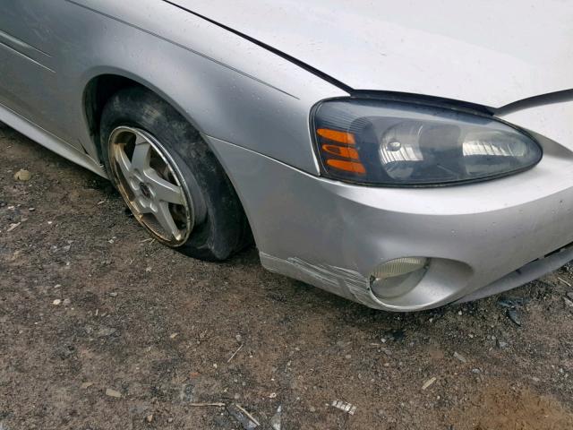 2G2WP522741269533 - 2004 PONTIAC GRAND PRIX SILVER photo 9