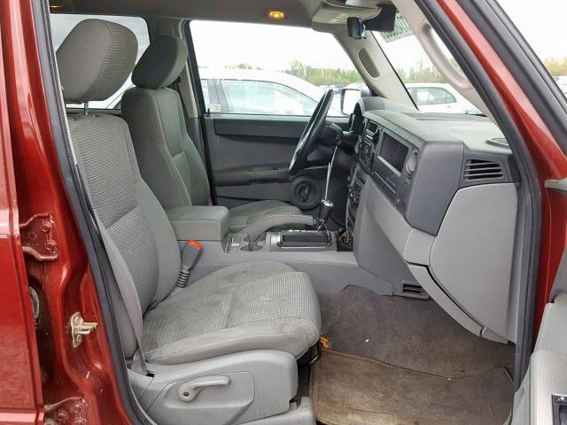 1J8HG48K37C546305 - 2007 JEEP COMMANDER 栗色 照片 5