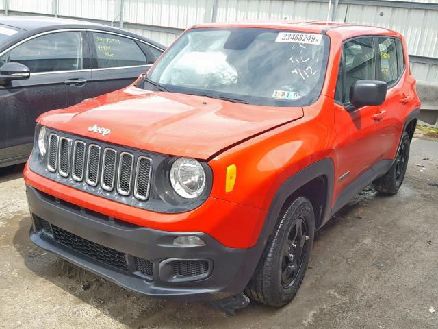 ZACCJBABXJPH69168 - 2018 JEEP RENEGADE S RED photo 2