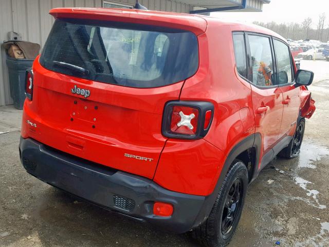 ZACCJBABXJPH69168 - 2018 JEEP RENEGADE S RED photo 4