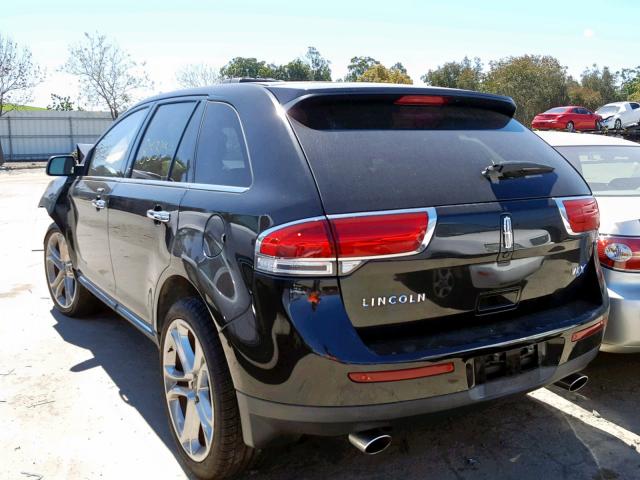 2LMDJ6JK4DBL34439 - 2013 LINCOLN MKX BLACK photo 3