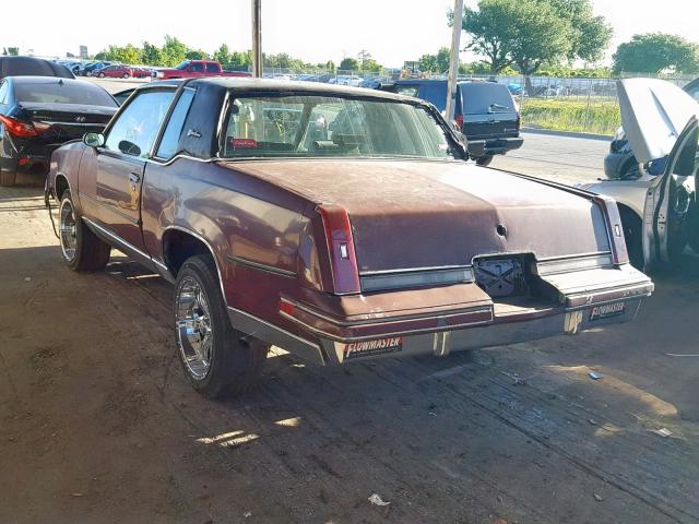 2G3GM11Y0H2336691 - 1987 OLDSMOBILE CUTLASS SU MAROON photo 3