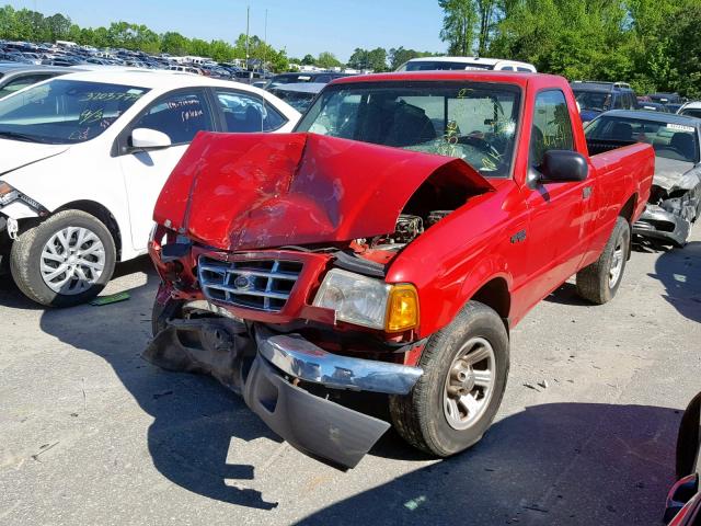 1FTYR10C21TA14913 - 2001 FORD RANGER RED photo 2