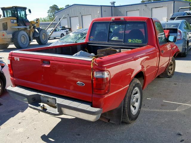1FTYR10C21TA14913 - 2001 FORD RANGER RED photo 4
