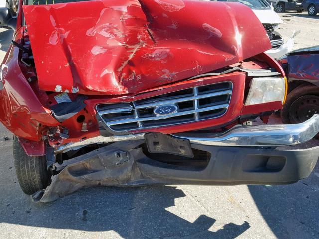 1FTYR10C21TA14913 - 2001 FORD RANGER RED photo 9