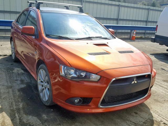 JA32Y6HVXAU008698 - 2010 MITSUBISHI LANCER RAL ORANGE photo 1