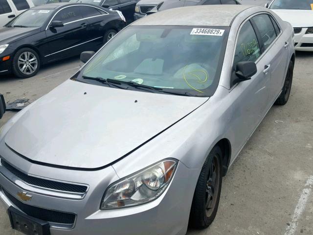 1G1ZA5EK4A4141992 - 2010 CHEVROLET MALIBU LS SILVER photo 2