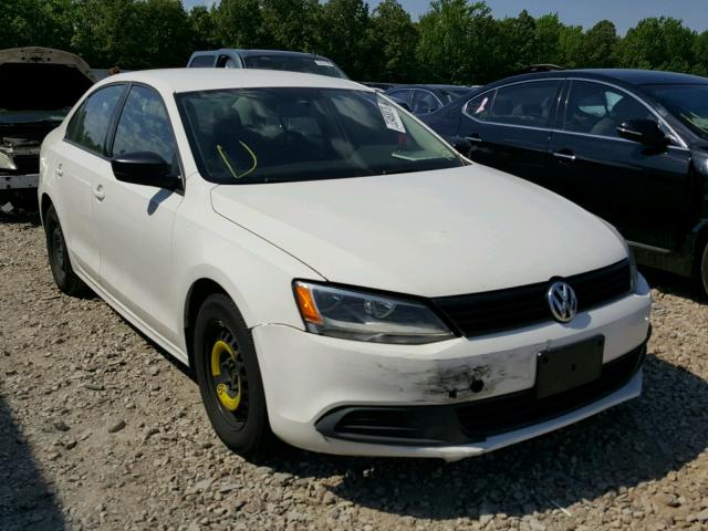 3VW2K7AJ6EM377243 - 2014 VOLKSWAGEN JETTA BASE WHITE photo 1
