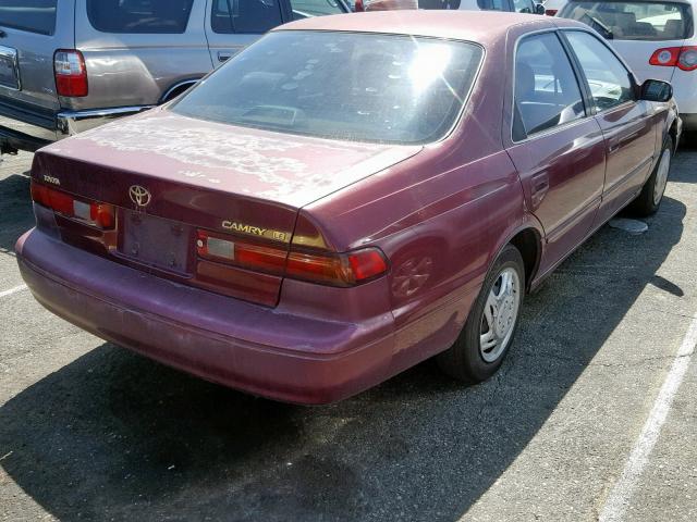 JT2BG22K7W0167455 - 1998 TOYOTA CAMRY CE MAROON photo 4