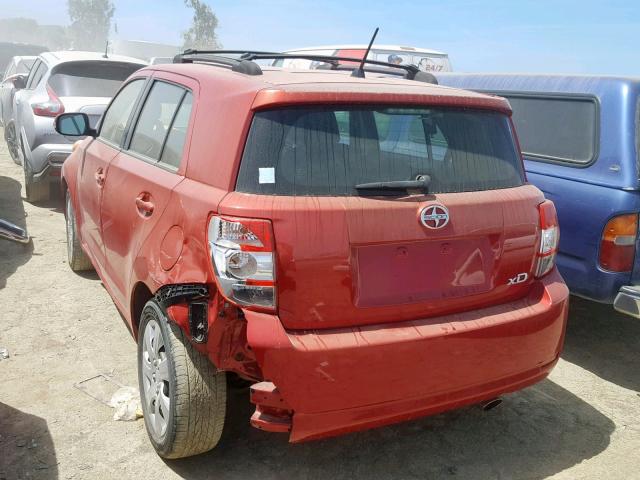 JTKKU10498J026987 - 2008 TOYOTA SCION XD RED photo 3