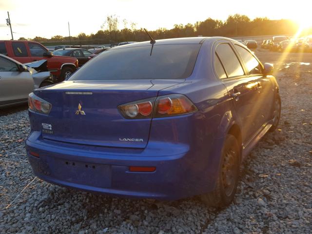 JA32U2FU2FU020544 - 2015 MITSUBISHI LANCER ES BLUE photo 4