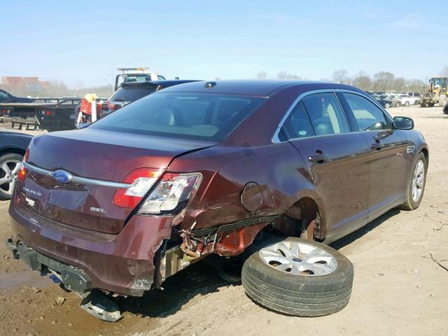 1FAHP2EWXCG133888 - 2012 FORD TAURUS SEL MAROON photo 4