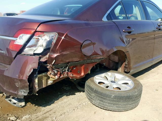 1FAHP2EWXCG133888 - 2012 FORD TAURUS SEL MAROON photo 9