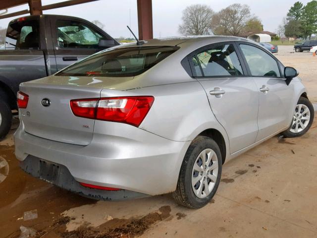 KNADM4A30G6658590 - 2016 KIA RIO LX SILVER photo 4