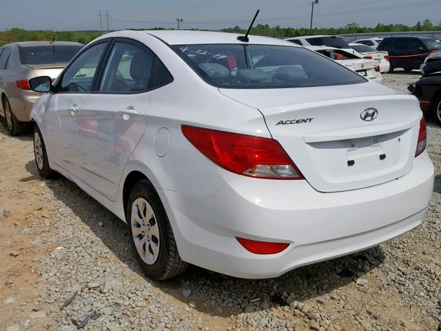 KMHCT4AEXHU292875 - 2017 HYUNDAI ACCENT SE WHITE photo 3