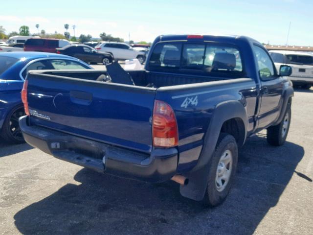 5TEPX42N05Z047773 - 2005 TOYOTA TACOMA BLUE photo 4