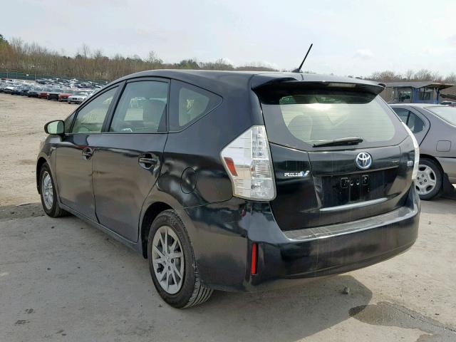 JTDZN3EU7D3196996 - 2013 TOYOTA PRIUS V BLACK photo 3