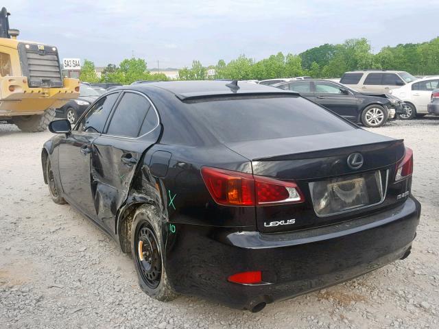 JTHBK262895105536 - 2009 LEXUS IS 250 BLACK photo 3