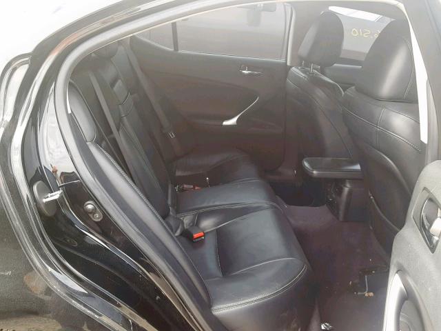 JTHBK262895105536 - 2009 LEXUS IS 250 BLACK photo 6