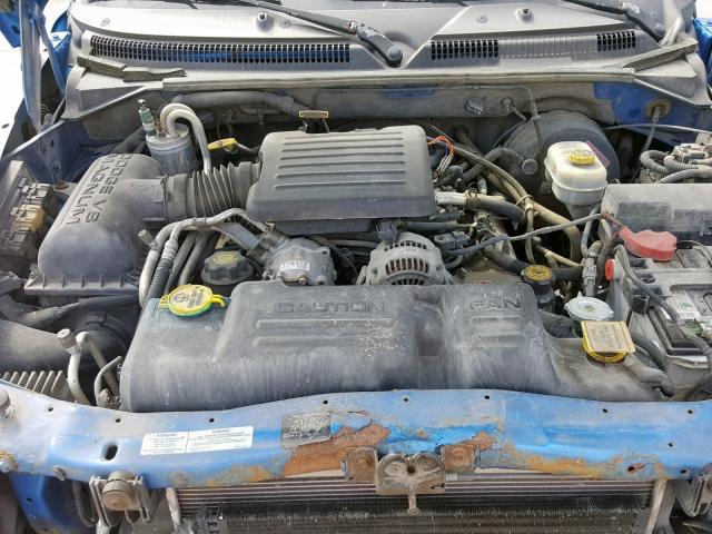 1B7GG2AN31S105153 - 2001 DODGE DAKOTA QUA BLUE photo 7