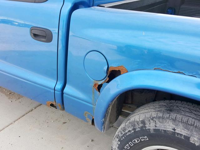 1B7GG2AN31S105153 - 2001 DODGE DAKOTA QUA BLUE photo 9