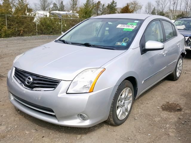 3N1AB6AP6CL674404 - 2012 NISSAN SENTRA 2.0 SILVER photo 2