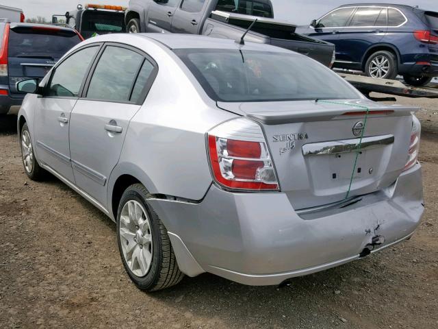 3N1AB6AP6CL674404 - 2012 NISSAN SENTRA 2.0 SILVER photo 3