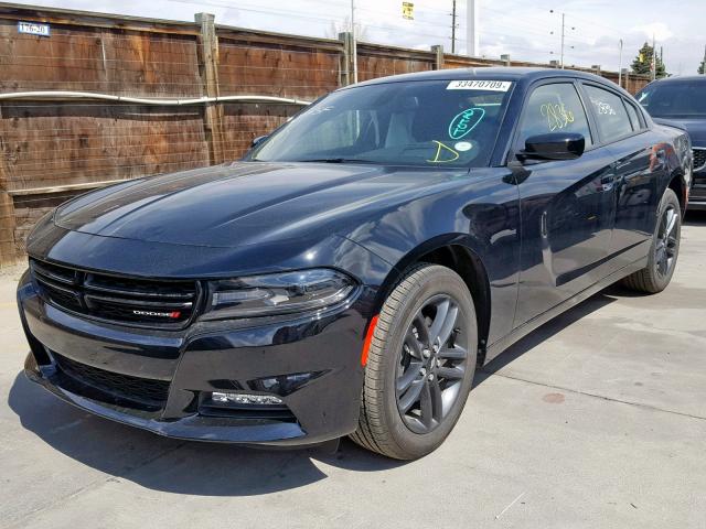 2C3CDXJG6KH542325 - 2019 DODGE CHARGER SX BLACK photo 2