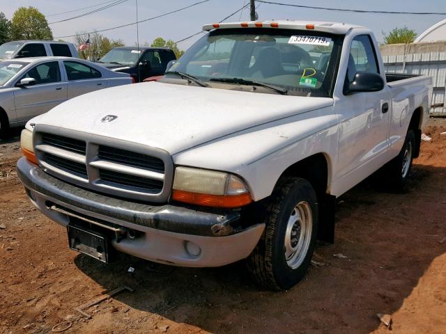 1B7GG26X41S194144 - 2001 DODGE DAKOTA WHITE photo 2