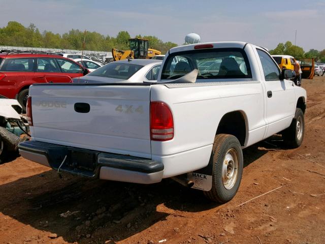 1B7GG26X41S194144 - 2001 DODGE DAKOTA WHITE photo 4