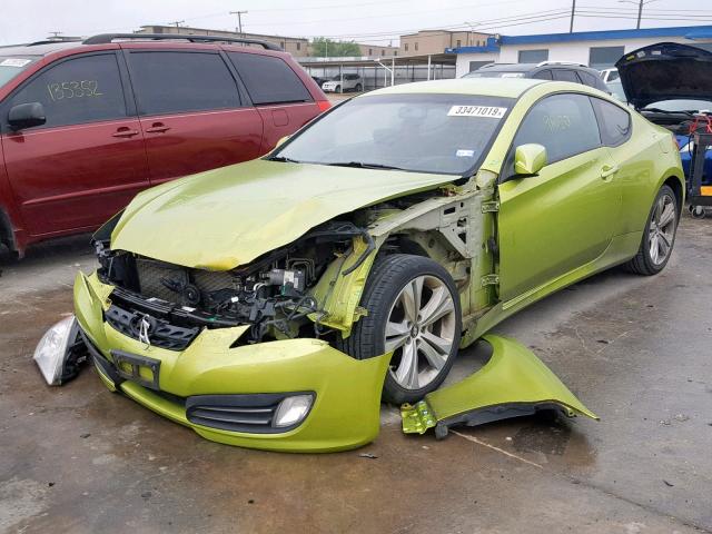 KMHHU6KH6AU004301 - 2010 HYUNDAI GENESIS CO GREEN photo 2