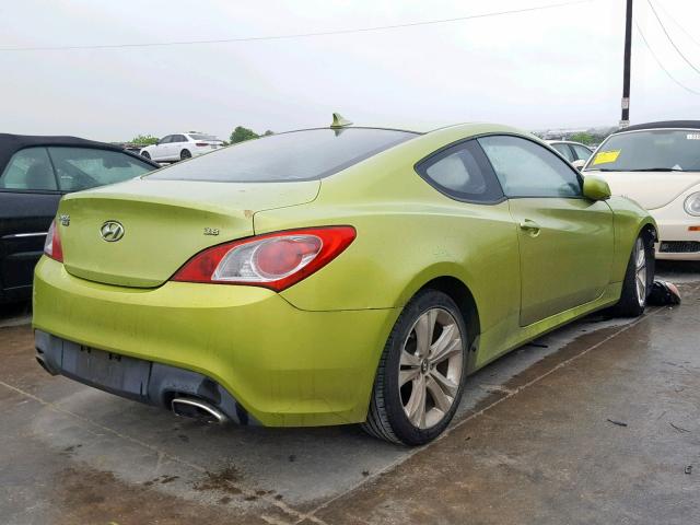 KMHHU6KH6AU004301 - 2010 HYUNDAI GENESIS CO GREEN photo 4