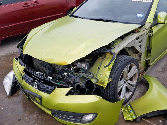 KMHHU6KH6AU004301 - 2010 HYUNDAI GENESIS CO GREEN photo 9