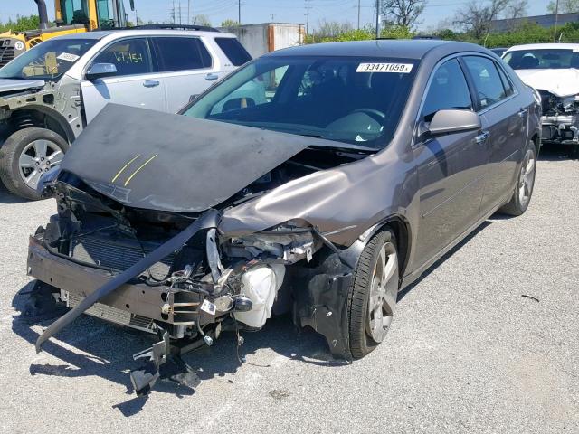1G1ZC5E07CF254433 - 2012 CHEVROLET MALIBU 1LT BROWN photo 2