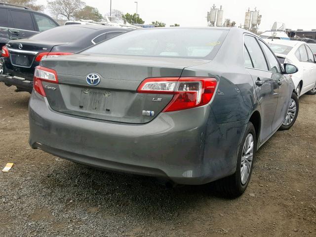 4T1BD1FK9CU053722 - 2012 TOYOTA CAMRY HYBR GREEN photo 4