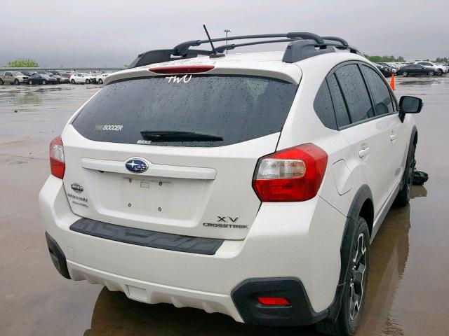 JF2GPAMC2F8265549 - 2015 SUBARU XV CROSSTR WHITE photo 4