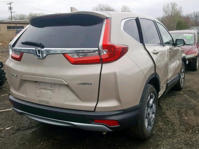 2HKRW2H8XJH694616 - 2018 HONDA CR-V EXL TAN photo 4