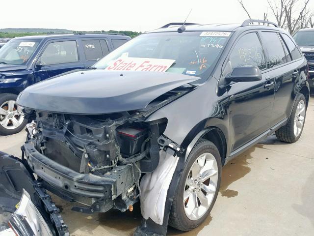 2FMDK3JC3DBA25786 - 2013 FORD EDGE SEL BLACK photo 2