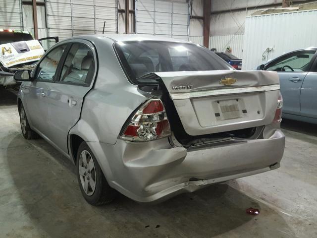 KL1TD56E09B336029 - 2009 CHEVROLET AVEO LS SILVER photo 3