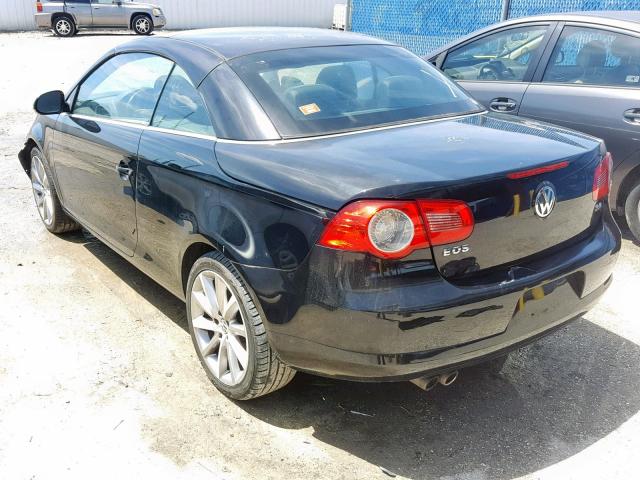 WVWDB71F57V052325 - 2007 VOLKSWAGEN EOS 3.2L S BLACK photo 3