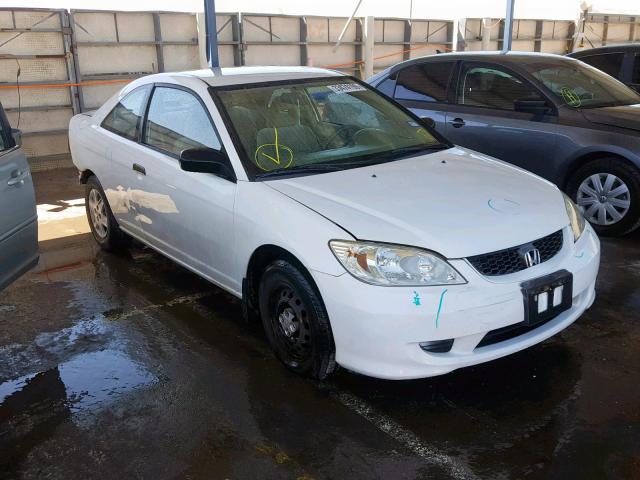 1HGEM22194L061249 - 2004 HONDA CIVIC DX V WHITE photo 1